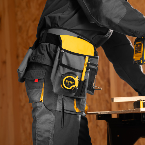 Рулетка 8м х 25мм, двухкомп. корпус, кнопка-пауза Denzel по ценам производителя в Воронеже с доставкой по всей России