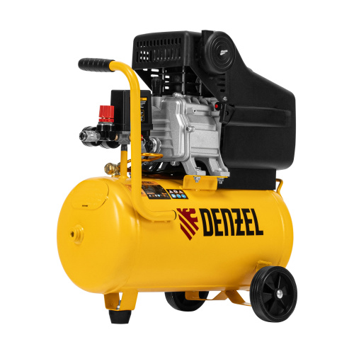 Компрессор воздушный DC1500/24, прямой привод, 1.5 кВт, 24 литра, 220 л/мин Denzel по ценам производителя в Воронеже с доставкой по всей России