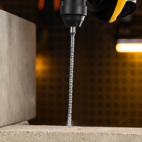 Бур по бетону, цельная крестовая пластина, 6x215 мм, SDS PLUS Denzel по ценам производителя в Воронеже с доставкой по всей России
