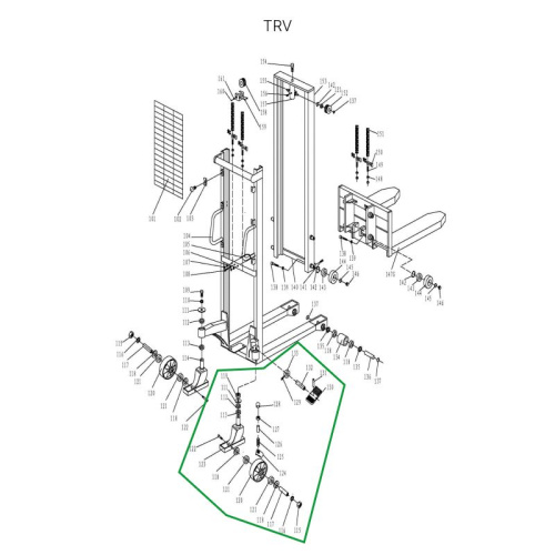 Колесная опора поворотная с тормозом в сборе для TRV по ценам производителя в Воронеже с доставкой по всей России