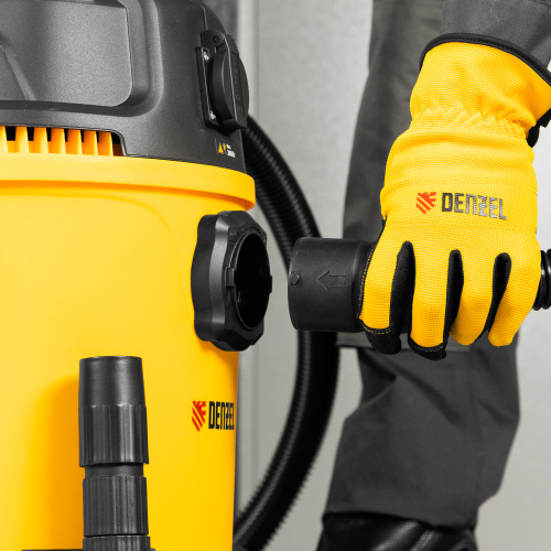 Пылесос строительный RVC20, 1400 Вт, бак 20 л, шланг 3 м, розетка с автосинхр. Denzel по ценам производителя в Воронеже с доставкой по всей России