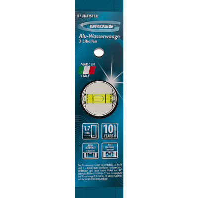 Уровень алюминиевый усиленный, 800 мм, 3 глазка Gross по ценам производителя в Воронеже с доставкой по всей России