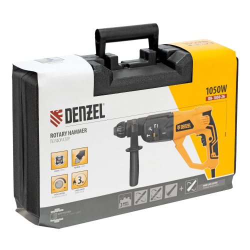 Перфоратор электрический RH-1050-26, SDS-plus, 1050 Вт, 3.2 Дж, 3 плюс 1 режим Denzel по ценам производителя в Воронеже с доставкой по всей России