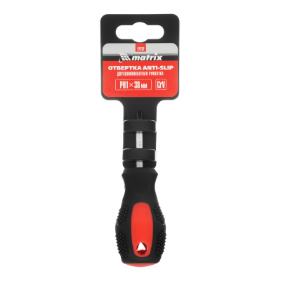 Отвертка Anti-Slip, PH1 х 38 мм, CrV, двухкомпонентная рукоятка Matrix по ценам производителя в Воронеже с доставкой по всей России