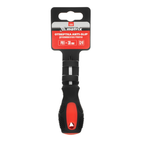 Отвертка Anti-Slip, PH1 х 38 мм, CrV, двухкомпонентная рукоятка Matrix по ценам производителя в Воронеже с доставкой по всей России
