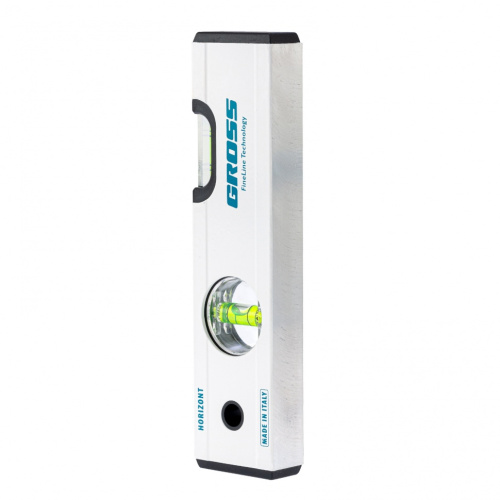 Уровень алюминиевый, 200 мм, фрезерованный, 2 глазка, магнитный Gross по ценам производителя в Воронеже с доставкой по всей России