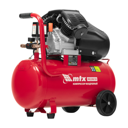 Компрессор воздушный КК-2200/50, 2,2 кВт, 350 л/мин, 50 л, прямой привод, масляный MTX по ценам производителя в Воронеже с доставкой по всей России