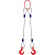 Строп канатный 2СК,  с 2 крюками 4Т x 2М по ценам производителя в Воронеже с доставкой по всей России