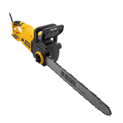 Пила цепная электрическая EDS-2200, 2.2 кВт,продольная, шина 45 см, шаг 3/8, паз 1.3 мм, 62 звена Denzel по ценам производителя в Воронеже с доставкой по всей России