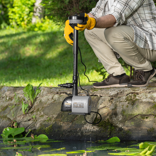 Насос фонтанный FNP110-34, 112 Вт, подъем 3,4 м, 3400 л/ч, колокольчик/каскад/гейзер Denzel по ценам производителя в Воронеже с доставкой по всей России