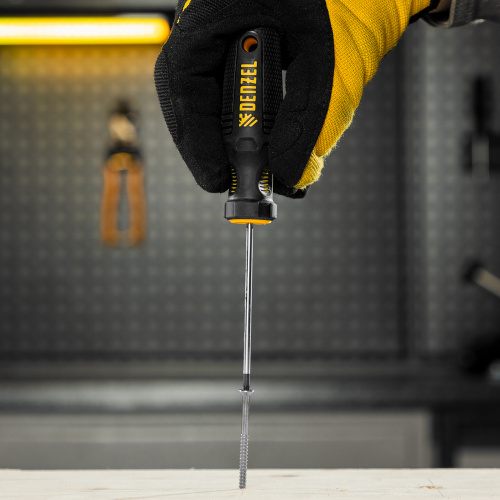 Отвертка PZ0x75 мм, CrV, трехкомпонентная рукоятка Denzel по ценам производителя в Воронеже с доставкой по всей России