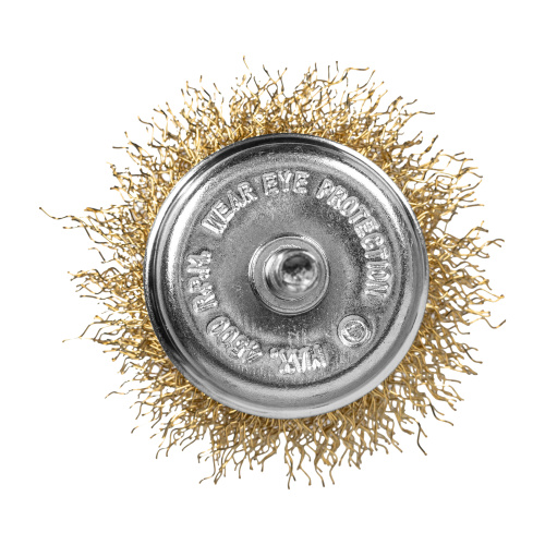 Щетка для дрели, 50 мм, "чашка" со шпилькой, латунированная витая проволока Matrix по ценам производителя в Воронеже с доставкой по всей России