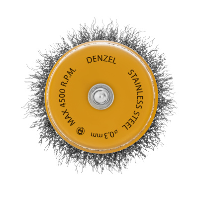 Щетка для дрели, 65 мм, Чашка, со шпилькой , нержавеющая витая проволока Denzel по ценам производителя в Воронеже с доставкой по всей России