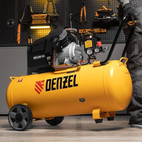 Компрессор воздушный DKV2200/100, Х-PRO 2.2 кВт, 400 л/мин, 100л Denzel по ценам производителя в Воронеже с доставкой по всей России