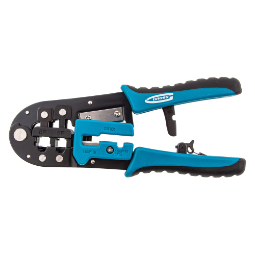 Клещи для обжима телефонных и компьютерных клемм RJ-45, 6P, 8P и RJ-11/12, 6P, 8P Gross по ценам производителя в Воронеже с доставкой по всей России