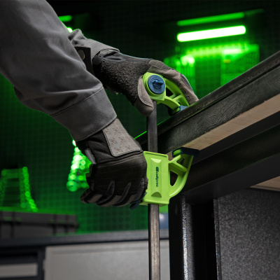 Струбцина F-образная, быстрозажимная, 450 х 70 х 660 мм, пластиковый корпус, фиксатор, двухкомпонентная рукоятка Сибртех по ценам производителя в Воронеже с доставкой по всей России