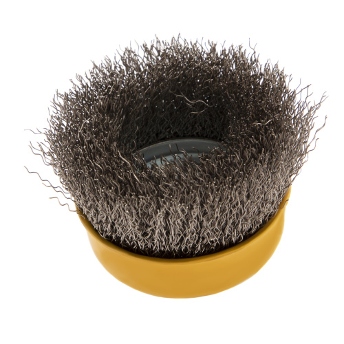 Щетка для УШМ, 75 мм, "Чашка", витая нержавеющая проволока 0.3 мм, М14 Denzel по ценам производителя в Воронеже с доставкой по всей России