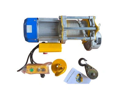 Лебедка электрическая  500/1000кг  50/25м с канатом 220В алюминиевый корпус TOR KCD (TSA) по ценам производителя в Воронеже с доставкой по всей России