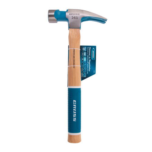 Молоток-гвоздодер, 680 г, угол 75, магнит, обрезиненная рукоятка AMERICAN HICKORY GROSS по ценам производителя в Воронеже с доставкой по всей России