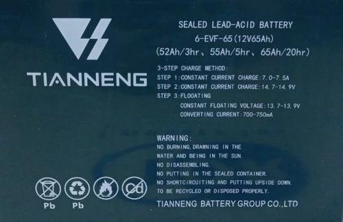 Аккумулятор свинцово-кислотный герм. (GEL) 12В/65Ач (20Hr) 223х135х177 для тележек WPT15-2 по ценам производителя в Воронеже с доставкой по всей России