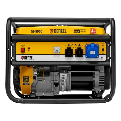 Генератор бензиновый GE 8900, 8.5 кВт, 220 В/50 Гц, 25 л, ручной старт Denzel по ценам производителя в Воронеже с доставкой по всей России