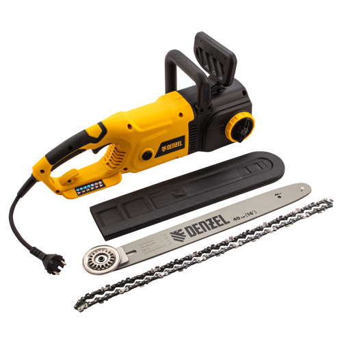 Пила цепная электрическая EDS-2000, 2 кВт,продольная, шина 40 см, шаг 3/8, паз 1.3 мм, 56 звеньев Denzel по ценам производителя в Воронеже с доставкой по всей России