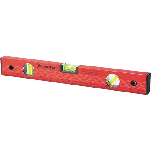 Уровень алюминиевый, 1800 мм, 3 глазка, красный, линейка Matrix по ценам производителя в Воронеже с доставкой по всей России