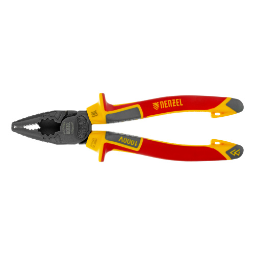 Плоскогубцы комбинированные, диэлектрические трехкомпонентные рукоятки до 1000 В, 180 мм Denzel по ценам производителя в Воронеже с доставкой по всей России