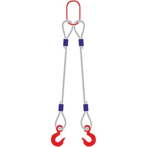 Строп канатный 2СК,  с 2 крюками 12,5Т x 6М по ценам производителя в Воронеже с доставкой по всей России