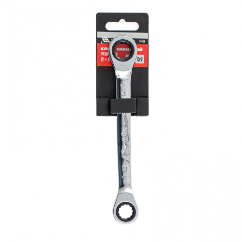 Ключ накидной трещоточный, 12 х 14мм, CrV, зеркальный хром Matrix по ценам производителя в Воронеже с доставкой по всей России