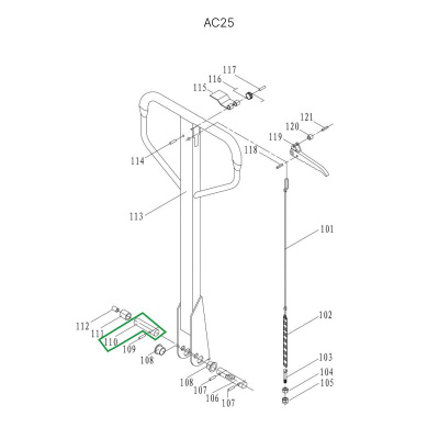 Ось нажимного ролика для гидравлических тележек AC25 по ценам производителя в Воронеже с доставкой по всей России