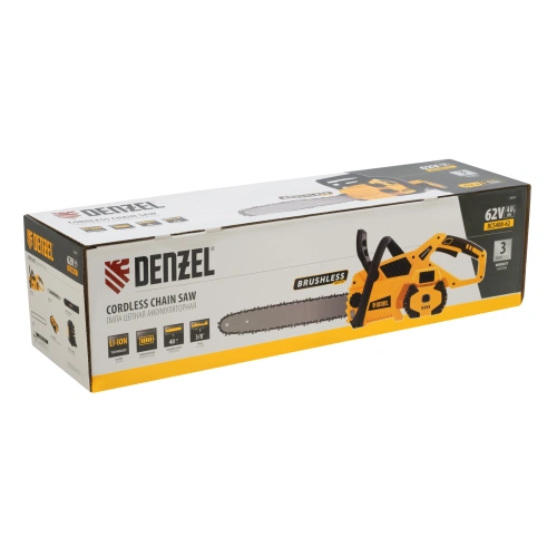 Пила цепная  аккумуляторная  бесщет., RCS 400-62, 400 мм, Li-ion, 62В Denzel по ценам производителя в Воронеже с доставкой по всей России