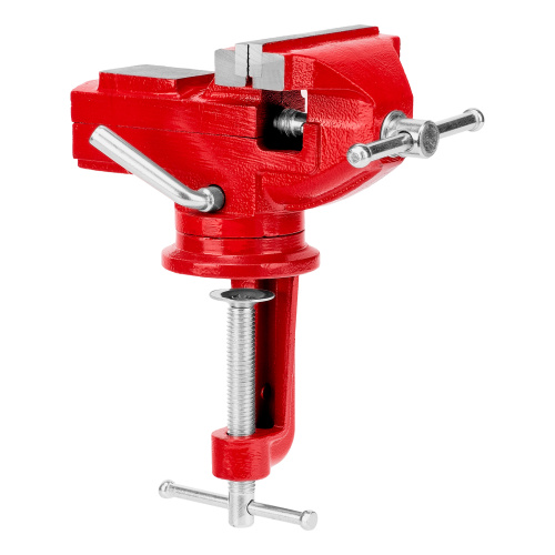 Тиски слесарные, 80 мм, настольные, поворотные, c наковальней MTX по ценам производителя в Воронеже с доставкой по всей России
