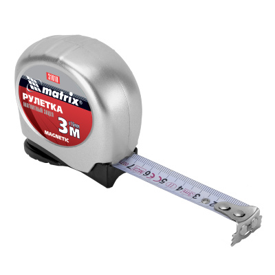 Рулетка Magnetic,3 м х 16 мм,магнитный зацеп Matrix по ценам производителя в Воронеже с доставкой по всей России