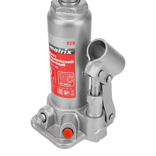 Домкрат гидравлический бутылочный, 2 т, высота подъема 181-345 мм, в пластиковый кейсе Matrix по ценам производителя в Воронеже с доставкой по всей России
