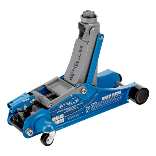 Домкрат гидравлический подкатной, поворотная рукоятка, 2 т, Low Profile, 100-350 мм Stels по ценам производителя в Воронеже с доставкой по всей России