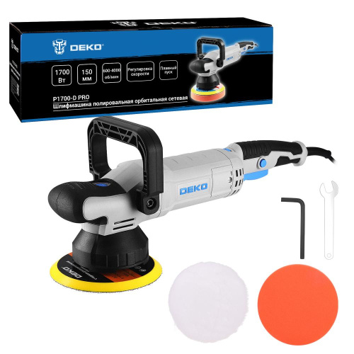 Шлифмашина полировальная орбитальная сетевая DEKO P1700-D PRO, 150мм, 1700 Вт по ценам производителя в Воронеже с доставкой по всей России