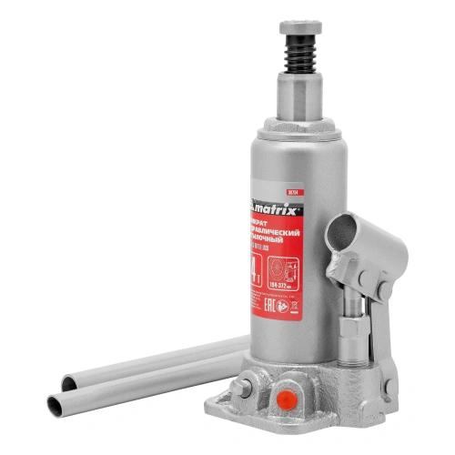 Домкрат гидравлический бутылочный, 4 т, высота подъема 194-372 мм, в пластиковый кейсе Matrix по ценам производителя в Воронеже с доставкой по всей России