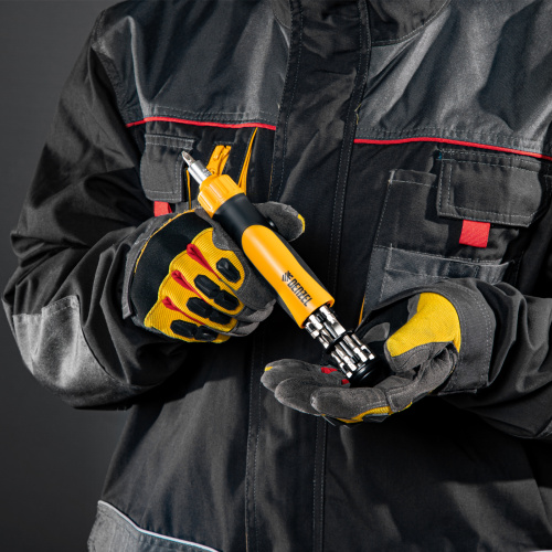 Отвертка реверсивная, механизм SmartPush 12 шт, S2 Denzel по ценам производителя в Воронеже с доставкой по всей России