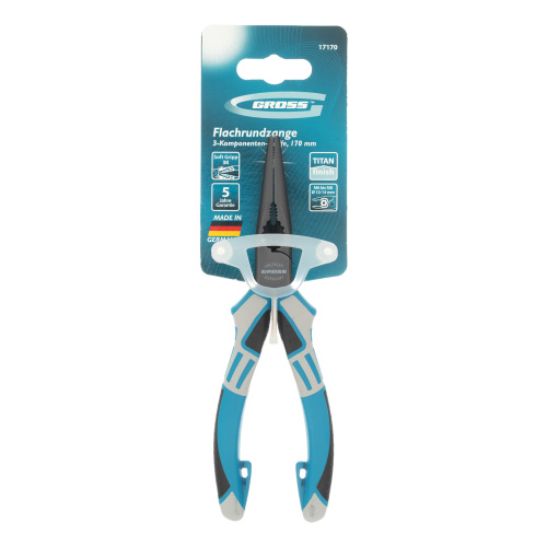 Длинногубцы прямые 170 мм, трехкомпонентные рукоятки Gross по ценам производителя в Воронеже с доставкой по всей России