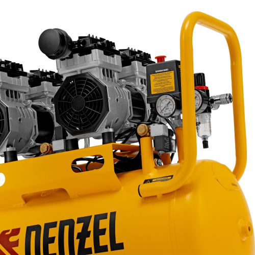 Компрессор безмасляный, малошумный DLS 1500/50, 1500 ВТ, 2x750, 50 л, 260 л/мин Denzel по ценам производителя в Воронеже с доставкой по всей России