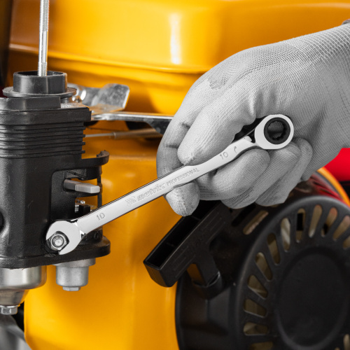 Ключ комбинированный трещоточный, 10 мм, CrV, зеркальный хром Matrix Professional по ценам производителя в Воронеже с доставкой по всей России