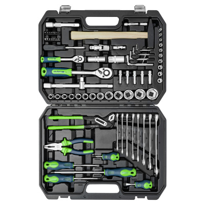 Набор инструментов, 1/2", 1/4", пластиковый кейс 76 предметов Сибртех по ценам производителя в Воронеже с доставкой по всей России