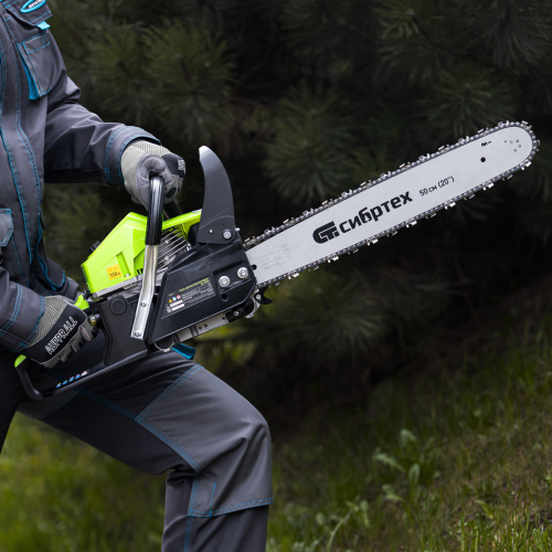 Пила цепная бензиновая БП-5850, 58 см3, шина 50 см, шаг 0.325, паз 1,5 мм, 76 звеньев Сибртех по ценам производителя в Воронеже с доставкой по всей России