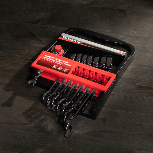 Набор ключей комбинированных, трещеточных шарнирных 8 шт Matrix по ценам производителя в Воронеже с доставкой по всей России