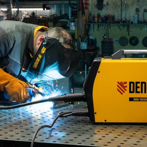 Аппарат инвертор. полуавтомат. cварки IMIG-185SDR, 180 А, ПВ 60%, катушка 5 кг Denzel по ценам производителя в Воронеже с доставкой по всей России
