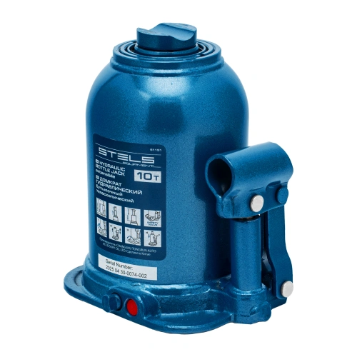Домкрат гидравлический бутылочный телескопический, 10 т, подъем 180-430 мм Stels по ценам производителя в Воронеже с доставкой по всей России