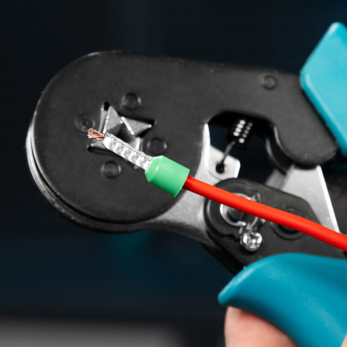 Клещи (пресс-клещи) для обжима наконечников электропроводов с сечением 0.25-8 мм2 Gross по ценам производителя в Воронеже с доставкой по всей России