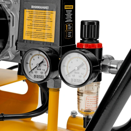 Компрессор безмасляный, малошумный  DLS 2250/100, 2250 Вт, 3x750, 100 л, 410 л/мин блок управления/ Denzel по ценам производителя в Воронеже с доставкой по всей России