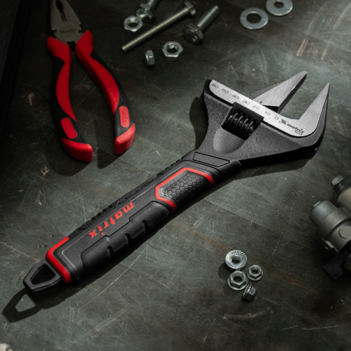 Ключ разводной, тонкие губки, фосфатированный, двухкомпонентная рукоятка, 300 мм, PRO Matrix по ценам производителя в Воронеже с доставкой по всей России